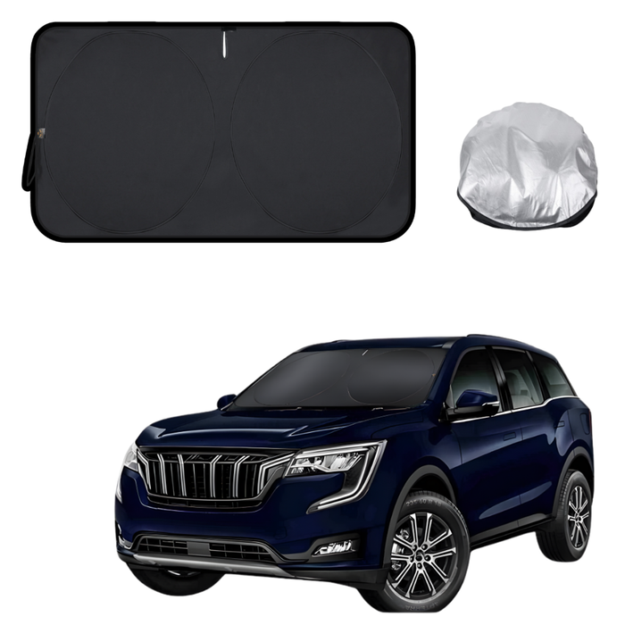 Front Windscreen Sun Shade for Mahindra XUV700 2021 - Current - Standard 150 x 85 cm - Black