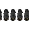 Elinz Trailer Plug 7 PIN Large Round Plastic Connector Adaptor Socket Car Caravan Boat 5x