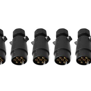 Elinz Trailer Plug 7 PIN Large Round Plastic Connector Adaptor Socket Car Caravan Boat 5x