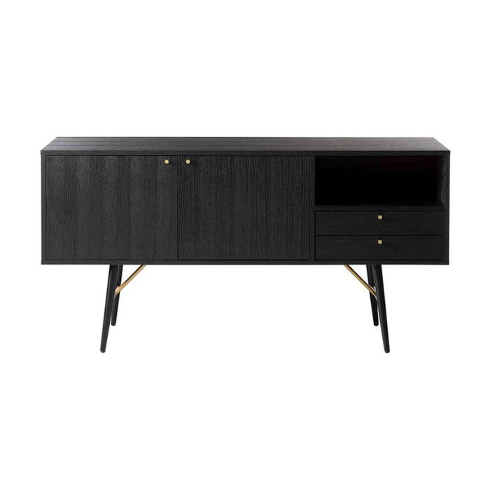 Modern Furniture LUXE Engineered Wood Sideboard 150cm - Black