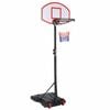Costway Portable Basketball Hoop System Stand Wheel 178-208cm Adjustable
