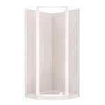Stein 900 x 2000mm White Georgia Neo Angle Shower - Door Set