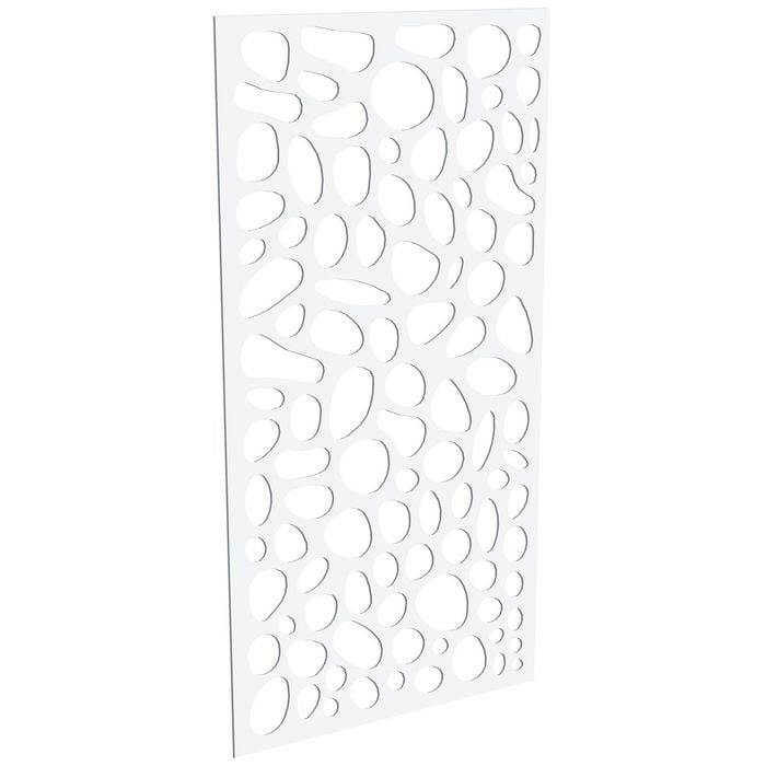 ProtectorAl 300-1200 x 1201-2400mm Satin White/Gloss White Riverstone Unframed Composite Deco Panel