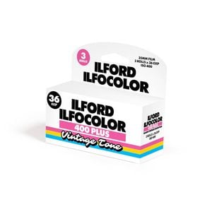 Ilford Ilfocolor 400+ Iso Vintage Tone 35mm Colour Film 36 Exposure - Triple Pack