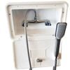 External Caravan Shower Box White Watermarked also suits Camper Trailer, Boat RV