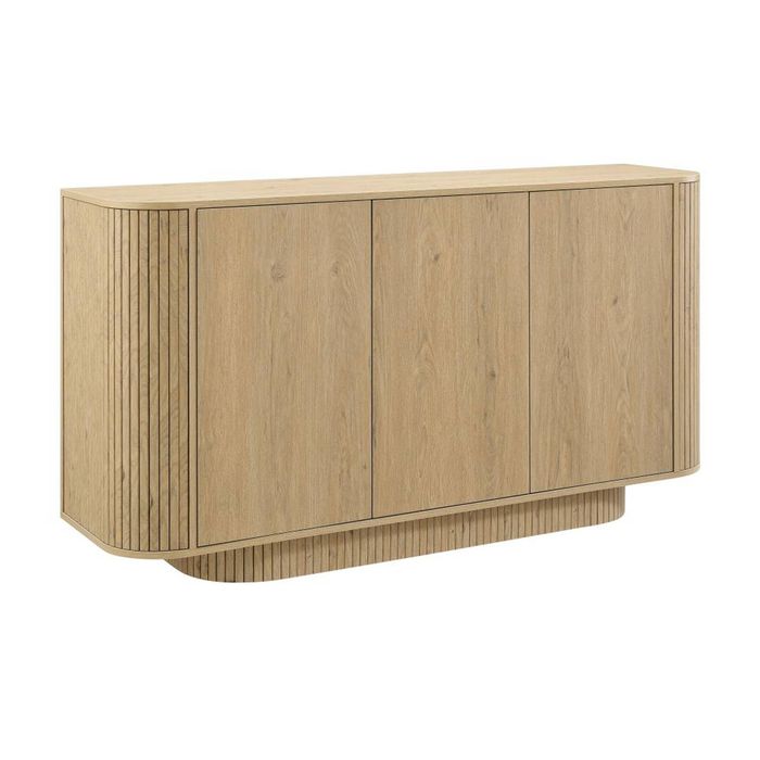 Yves Buffet Sideboard Storage Cabinet 3 Doors Oak