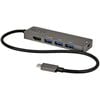 StarTech.com USB C Multiport Adapter, USB-C to HDMI 4K 60Hz (HDR10), 100W PD Pass-Through, 4xUSB 3.0