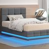 Alfordson Bed Frame Gas Lift Rgb Led King Single