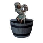 Takasho Girl Watering Water Feature With Light