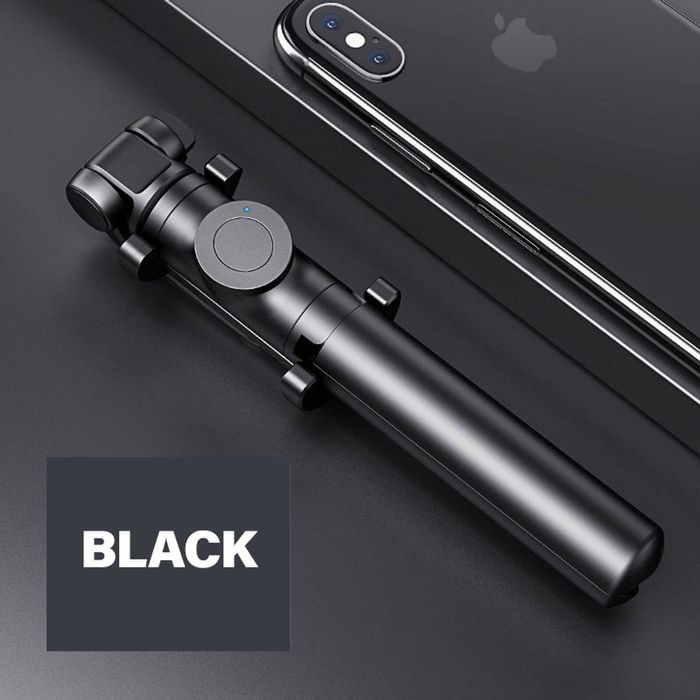 TEGAL Extendable Monopod Selfie Stick with Bluetooth Wireless Remote Shutter Black