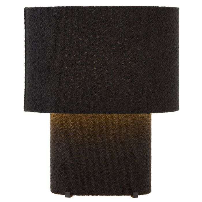 Telbix Verso Contemporary Table Desk Lamp Light Boucle Metal Plastic Black Textured