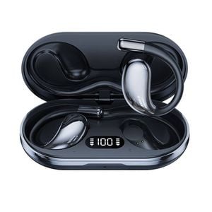 Wireless Earhook Sports Headphones Open-ear Bluetooth 5.4 Earbuds (Black)