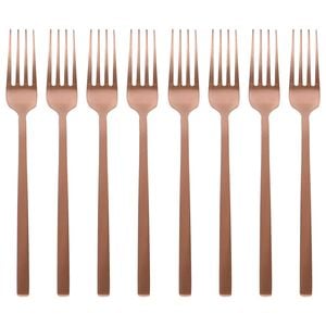 Argon Tableware Stainless Steel Dinner Forks - 19.5cm - Pack of 8