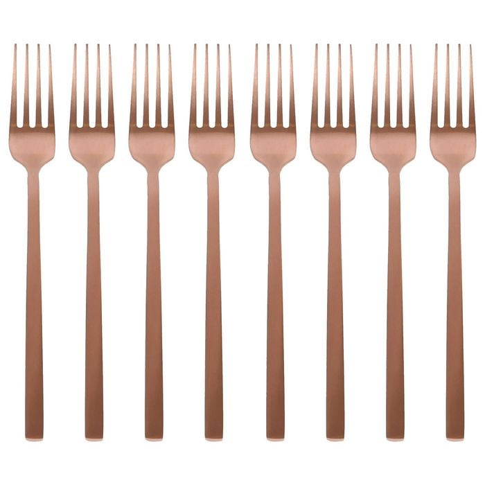 Argon Tableware Stainless Steel Dinner Forks - 19.5cm - Pack of 8