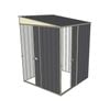 Build-a-Shed 1.5 x 1.5 x 2m Single Sliding Door Skillion Shed with Single Sliding Side Door - Grey