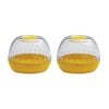 2x Cuisena Fresh Keeper Pod Citrus Flattened Lid Textured Cover 8.5x7.2 Cm