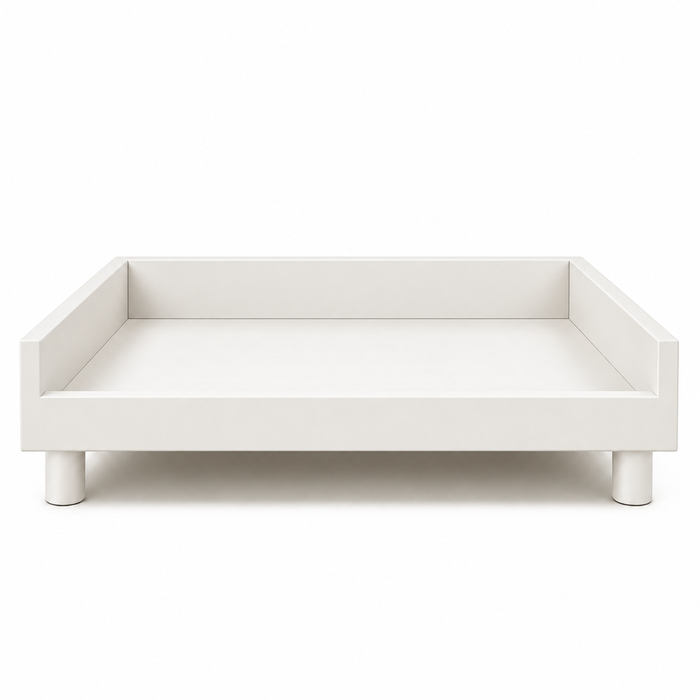 Paws and Willow Large Arctic White Retreat Wooden Dog Bed
