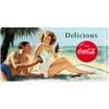 Nostalgic Art Coca-Cola Beauties Beach Couple 25x50cm Metal Long Sign