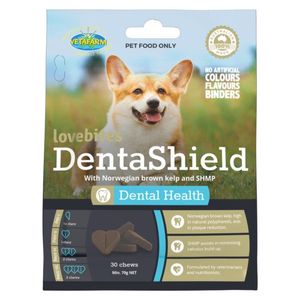 Vetafarm Lovebites DentaShield Dental Health for Dogs 30 Pack