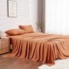 LINENOVA Pre Washed Microfiber Sheet Set - Queen,Rust