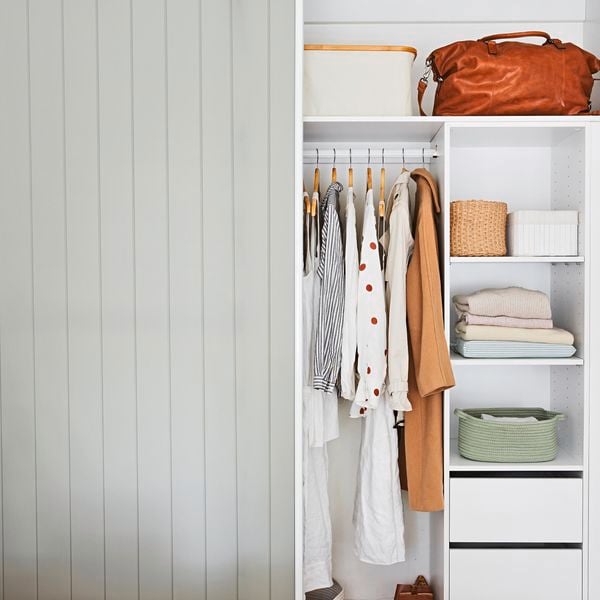 wardrobe with shelves and drawers
