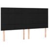 vidaXL LED Headboard Upholstered Bed Header Furniture Black 160 cm Fabric