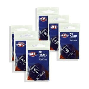 6x 3pc AFL Dart Flights Fremantle Dockers Team Design Metronic Pack England Made