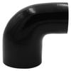 GASO 90 Degree Reducer Elbow 4" to 3" (102-76mm) Silicone Hose Black