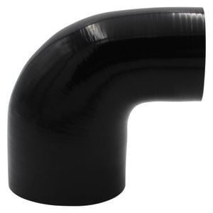 GASO 90 Degree Reducer Elbow 4" to 3" (102-76mm) Silicone Hose Black