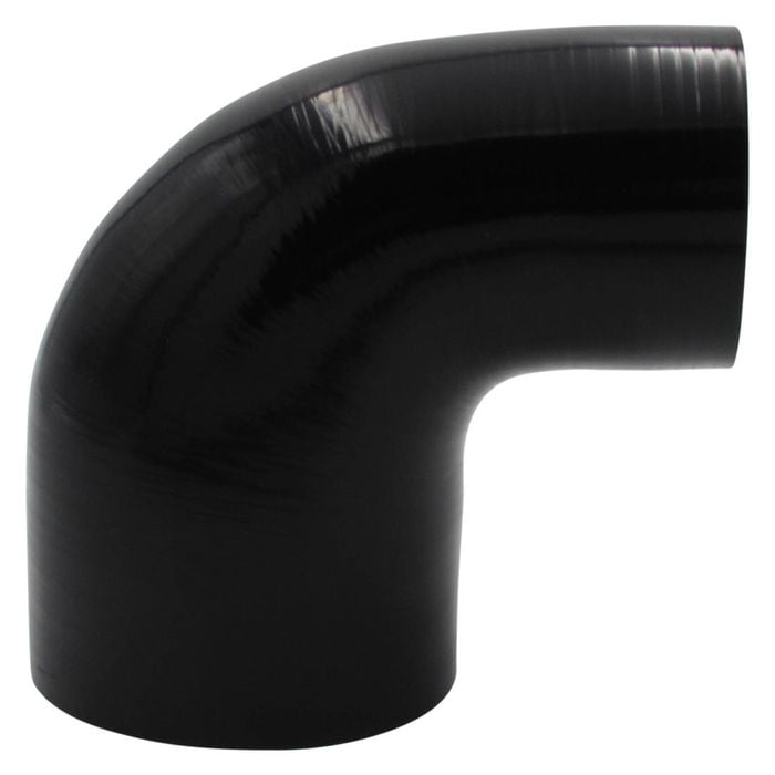 GASO 90 Degree Reducer Elbow 4" to 3" (102-76mm) Silicone Hose Black
