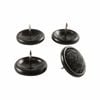 Surface Gard 25mm Round Carpet Based Castor Cups - 4 Pack