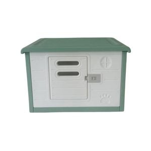 Yes4pets Medium Plastic Pet Dog Puppy Cat House Kennel Green