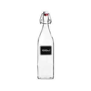 Bormioli Rocco Lavagna Glass Bottle with Chalkboard Label - 1L