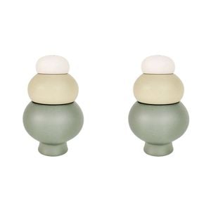 2PK Urban Products Home Decor Nesting Pebble Bowls Forest 14cm