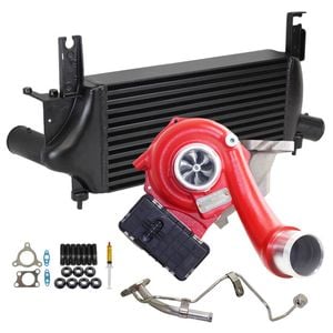 Gen1 High Flow Turbo Charger With 75mm Intercooler And Genuine Oil Feed Pipe For Nissan Pathfinder R51 Yd25 2.5l 2010 Onwards