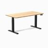 Desky Dual Sit to Stand Bamboo Desk 1500x750mm Matte Black Frame
