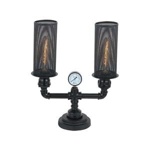 CLA Lighting VENETO Black Iron Table Lamp - 2-Lit