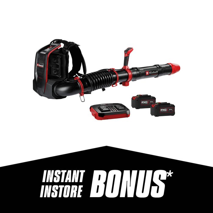 Einhell Pro 36V 2 x 18V 280km/h Brushless Backpack Blower 5.0Ah Kit