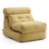 Bellos Living Corduroy Lounge Chair Single Sofa Bed in Yellow