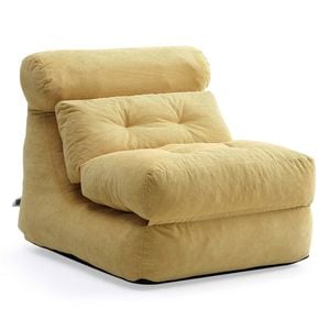Bellos Living Corduroy Lounge Chair Single Sofa Bed in Yellow