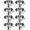 Yes4pets 8 x Pet Rabbit Bird Parrot Dog Cat Water Food Bowl Feeder Chicken Poultry Coop Cup 16cm Diameter