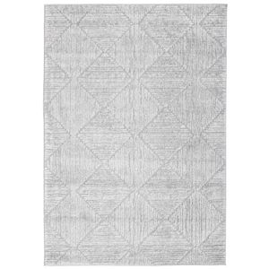 Elias Shilo Silver 150x80cm - Small Pet Friendly Power Loomed Rug
