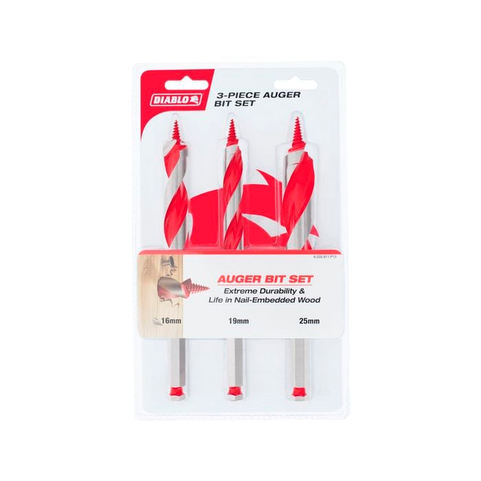 Diablo 3 Piece Auger Bit Set