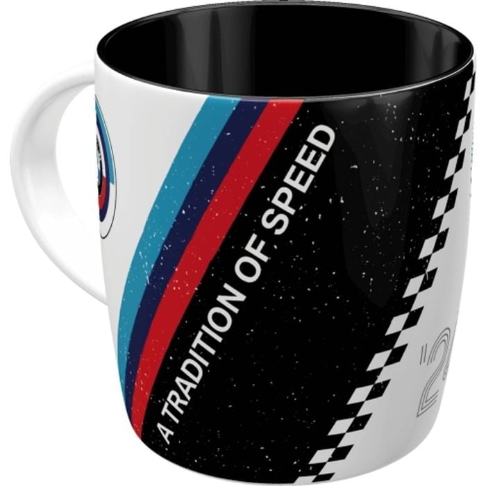 Nostalgic Art Ceramic 330ml Mug Cup w/ Handle BMW Motorsport Tradition Of Speed