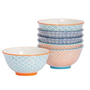 Nicola Spring Patterned Cereal Bowls - Print Design - 15cm - Set of 6