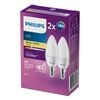 Philips P45 E14 LED 500Lm Warm White 5W Candle - 2 Pack
