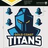 NRL Mega Decal - Gold Coast Titans - Car Sticker 250mm - NEW