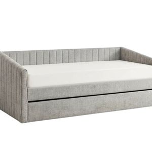 Ainsley Velvet Pull Out Day Bed - Grey