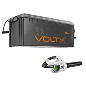 Voltx 12v 300ah Lifepo4 Lithium Battery + 40v Leaf Blower – 3840wh Backup Power For Home & Outdoor