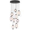 Telbix Torso Modern Pendant Hanging Lamp Light Metal Glass Black Matte